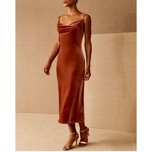 COPY - Anthropology BHLDN Velvet MIDI Dress - Jenny Yoo Dusty Rose